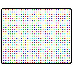 Dots Color Rows Columns Background Two Sides Fleece Blanket (medium) by Hannah976