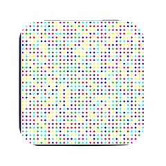 Dots Color Rows Columns Background Square Metal Box (black) by Hannah976