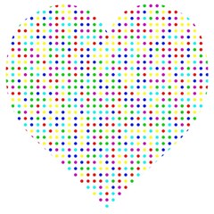 Dots Color Rows Columns Background Wooden Puzzle Heart by Hannah976