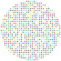 Dots Color Rows Columns Background Wooden Puzzle Round by Hannah976