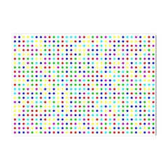 Dots Color Rows Columns Background Crystal Sticker (a4) by Hannah976