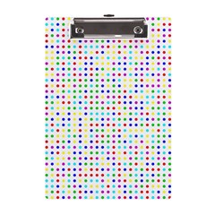 Dots Color Rows Columns Background A5 Acrylic Clipboard by Hannah976