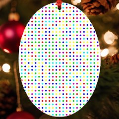 Dots Color Rows Columns Background Uv Print Acrylic Ornament Oval by Hannah976