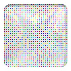 Dots Color Rows Columns Background Square Glass Fridge Magnet (4 Pack) by Hannah976