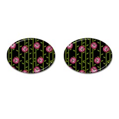 Rose Abstract Rose Garden Cufflinks (oval) by Hannah976