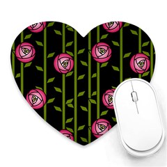 Rose Abstract Rose Garden Heart Mousepad by Hannah976