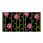 Rose Abstract Rose Garden Satin Wrap 35  x 70  Front