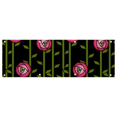 Rose Abstract Rose Garden Banner And Sign 9  X 3  by Hannah976