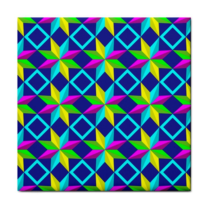 Pattern Star Abstract Background Tile Coaster