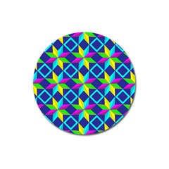 Pattern Star Abstract Background Magnet 3  (round) by Hannah976