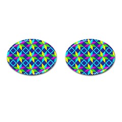 Pattern Star Abstract Background Cufflinks (oval) by Hannah976