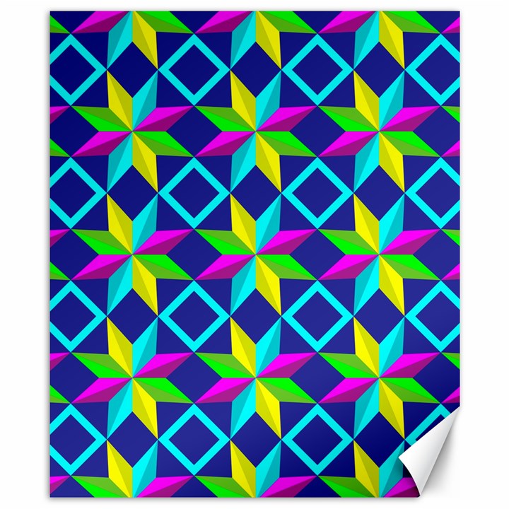 Pattern Star Abstract Background Canvas 8  x 10 