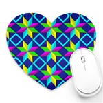 Pattern Star Abstract Background Heart Mousepad Front