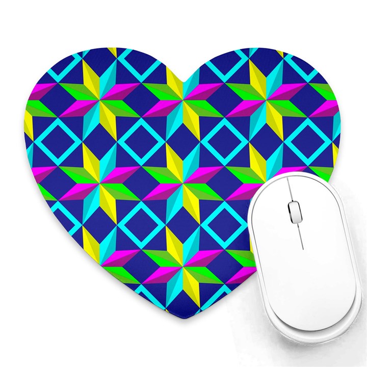 Pattern Star Abstract Background Heart Mousepad