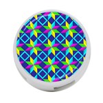 Pattern Star Abstract Background 4-Port USB Hub (Two Sides) Back