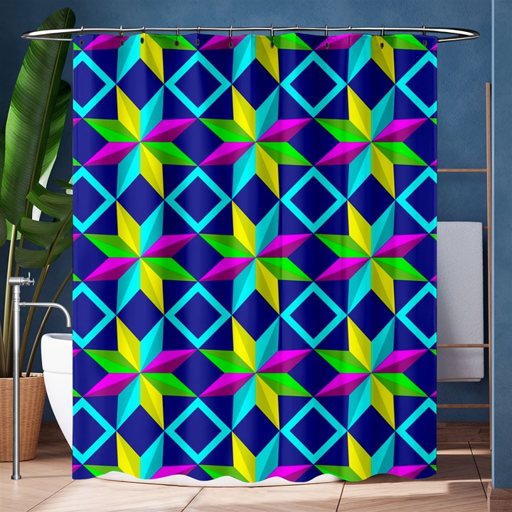 Pattern Star Abstract Background Shower Curtain 60  x 72  (Medium) 