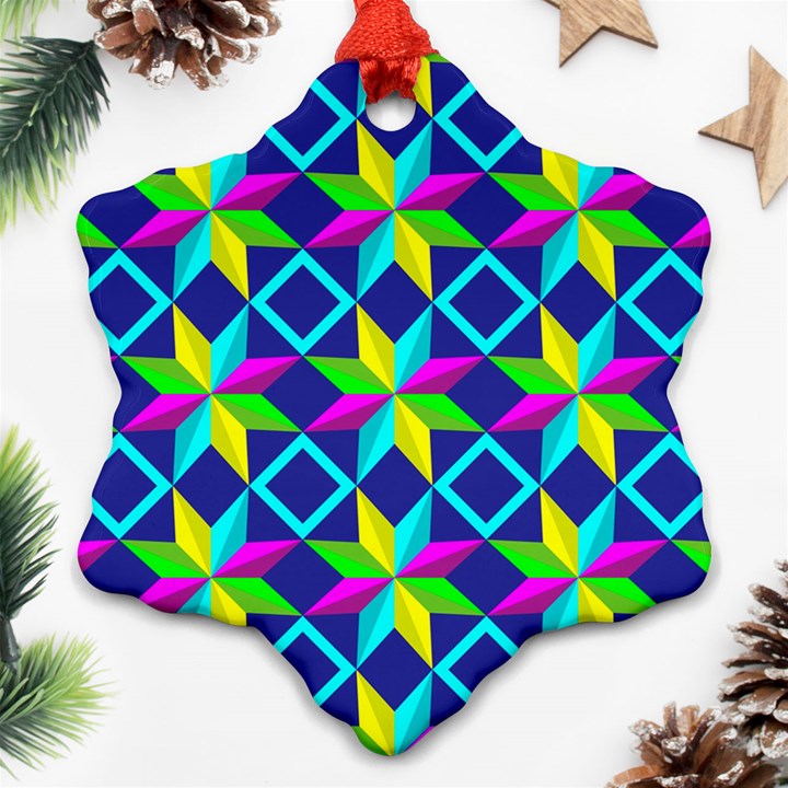 Pattern Star Abstract Background Ornament (Snowflake)