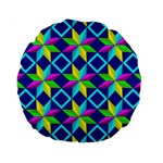 Pattern Star Abstract Background Standard 15  Premium Round Cushions Back