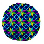 Pattern Star Abstract Background Large 18  Premium Flano Round Cushions Front