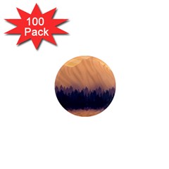 Landscape Nature Mountains Sky 1  Mini Magnets (100 Pack)  by Hannah976