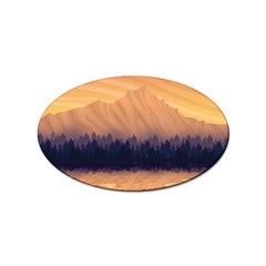 Landscape Nature Mountains Sky Sticker Oval (100 Pack)