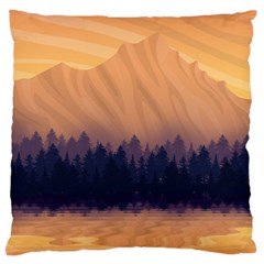 Landscape Nature Mountains Sky Large Cushion Case (one Side) by Hannah976