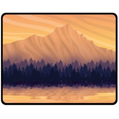 Landscape Nature Mountains Sky Two Sides Fleece Blanket (medium) by Hannah976