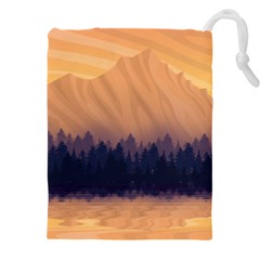 Landscape Nature Mountains Sky Drawstring Pouch (5xl) by Hannah976