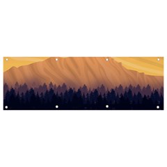 Landscape Nature Mountains Sky Banner And Sign 9  X 3  by Hannah976