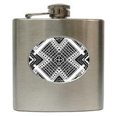 Pattern Tile Repeating Geometric Hip Flask (6 Oz) by Hannah976