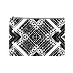 Pattern Tile Repeating Geometric Cosmetic Bag (large)