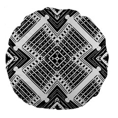 Pattern Tile Repeating Geometric Large 18  Premium Flano Round Cushions by Hannah976