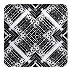 Pattern Tile Repeating Geometric Square Glass Fridge Magnet (4 Pack) by Hannah976