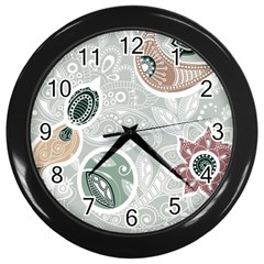 Peisles Pattern Module Design Wall Clock (black) by Hannah976