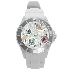 Peisles Pattern Module Design Round Plastic Sport Watch (l) by Hannah976