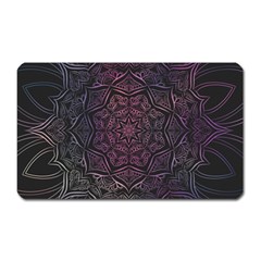 Mandala Neon Symmetric Symmetry Magnet (rectangular) by Hannah976