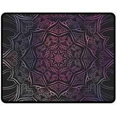 Mandala Neon Symmetric Symmetry Fleece Blanket (medium) by Hannah976