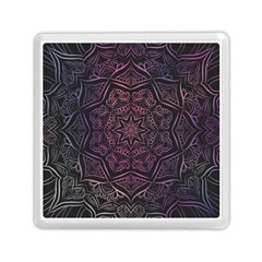 Mandala Neon Symmetric Symmetry Memory Card Reader (square) by Hannah976