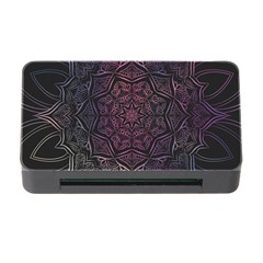 Mandala Neon Symmetric Symmetry Memory Card Reader With Cf by Hannah976