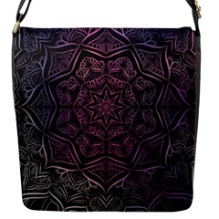 Mandala Neon Symmetric Symmetry Flap Closure Messenger Bag (s) by Hannah976