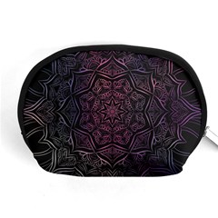 Mandala Neon Symmetric Symmetry Accessory Pouch (medium) by Hannah976