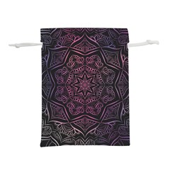 Mandala Neon Symmetric Symmetry Lightweight Drawstring Pouch (l) by Hannah976