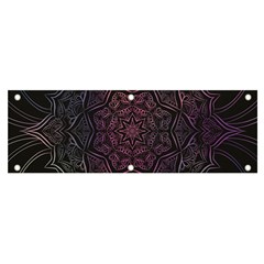 Mandala Neon Symmetric Symmetry Banner And Sign 6  X 2  by Hannah976