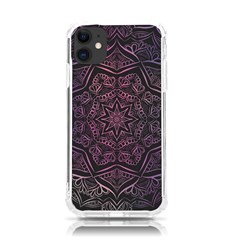 Mandala Neon Symmetric Symmetry Iphone 11 Tpu Uv Print Case by Hannah976