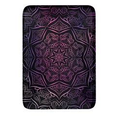 Mandala Neon Symmetric Symmetry Rectangular Glass Fridge Magnet (4 Pack) by Hannah976