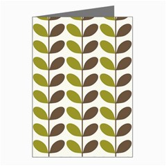 Leaf Plant Pattern Seamless Greeting Cards (pkg Of 8) by Hannah976