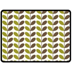 Leaf Plant Pattern Seamless Two Sides Fleece Blanket (large) by Hannah976