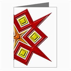 Pattern Tile Decorative Design Star Greeting Card by Hannah976