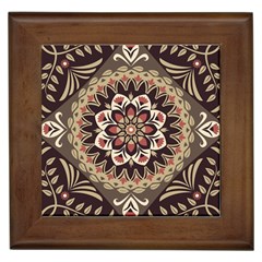 Seamless Pattern Floral Flower Framed Tile by Hannah976