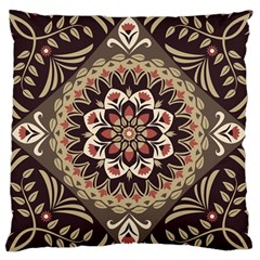 Seamless Pattern Floral Flower Large Premium Plush Fleece Cushion Case (two Sides) by Hannah976